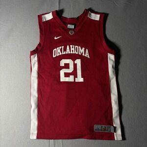 Nike Oklahoma Sooners #21 Basketball Jersey Youth Large L 16/18 Crimson Red